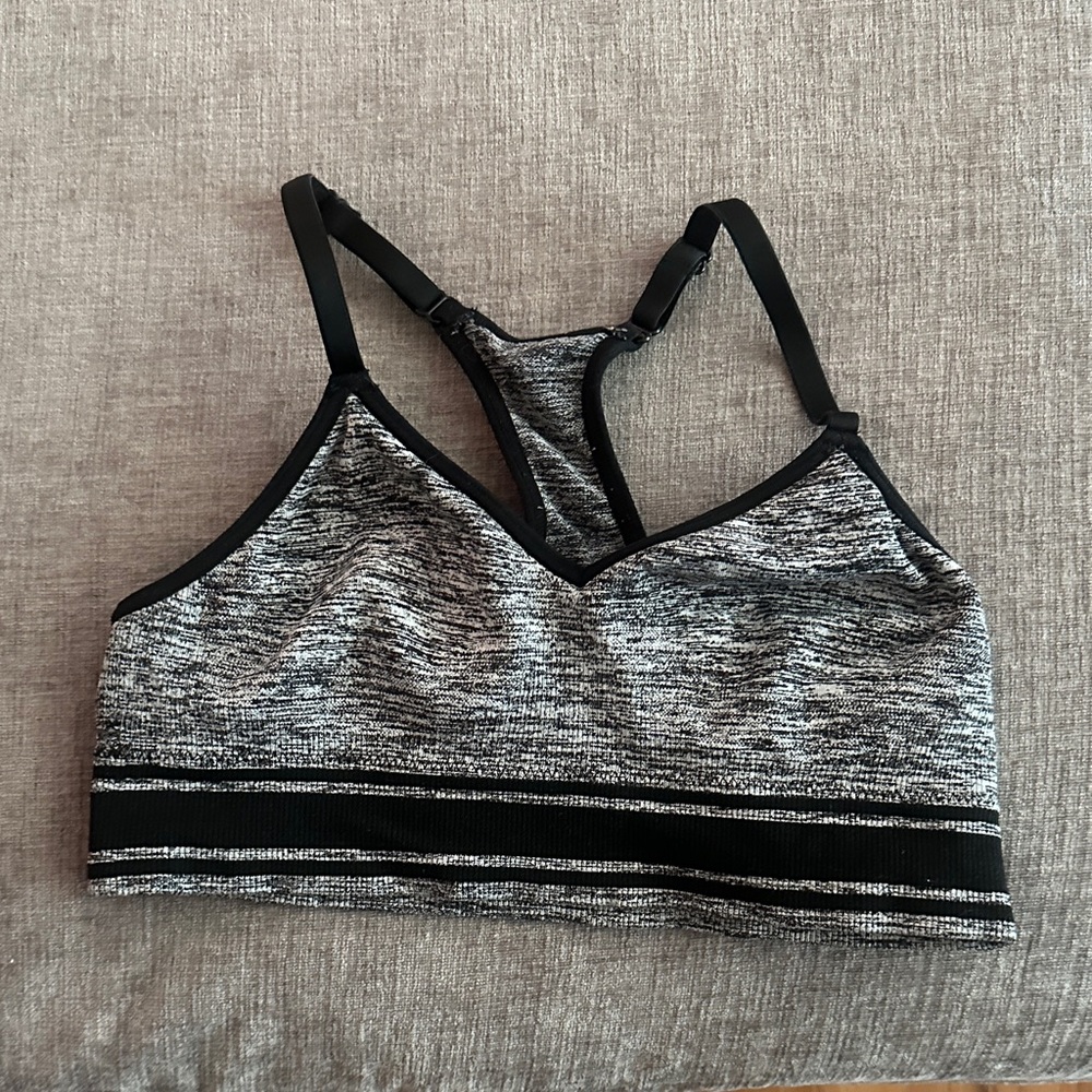 Athletic Works Black and Gray Sports Bra